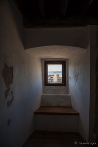 Window in the thick Elizabeth Castle Wall, Jersey