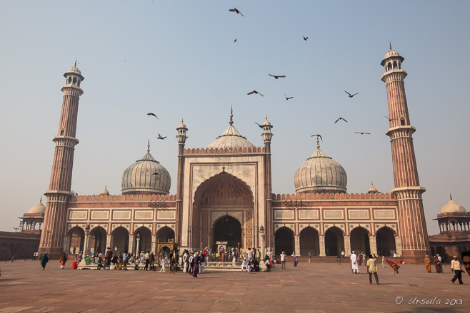 Jama Masjid from the courtyard, Old Delhi 