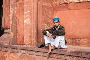 Man seated in an Alcove, Jama Masjid, Old Delhi