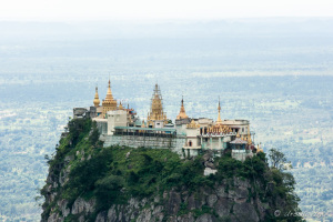 View over the Temple at the Top of Mt Popa, Myanmar