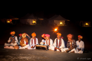 Rajasthani gypsy musicians, Manvar Desert Camp, Dechu, India