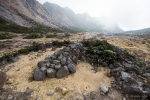 Rock garden in the Caldera, Mount Sibayak, North Sumatra, Indonesia