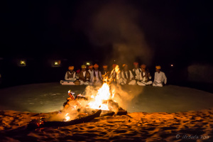 Fire at the foreground, Manvar Desert Camp, Dechu, India