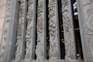 Delicate stone balusters. Nan Putuo Temple, Xiamen, Fujian Province, China