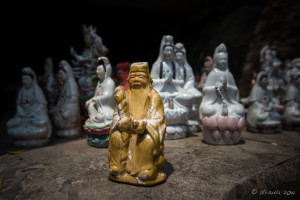 Small Buddhist icon in a cave, Nan Putuo Temple, Xiamen, Fujian Province, China