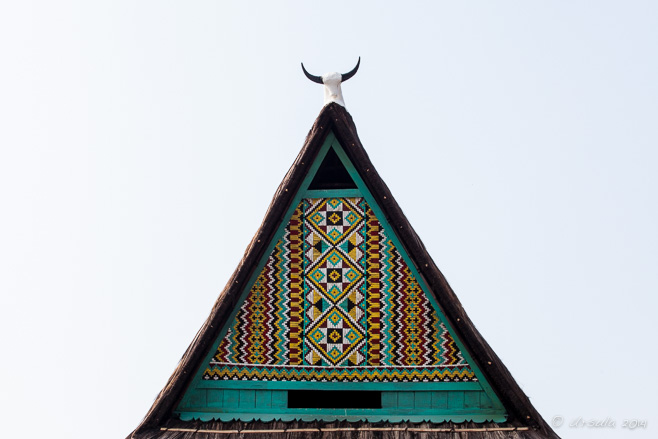 Woven roof of a Karo Batak house, Petseren, North Sumatra