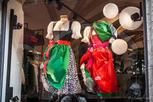 Traditional Bavarian Clothing in a shopfront, Regensburg Germany
