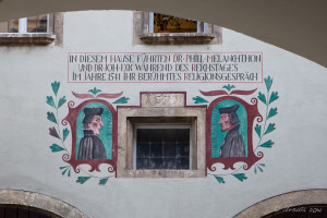 Mural on the House of Reformation Discussions, Regensburg Germany