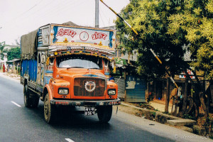 Colourful Truck, roadway, Nepal