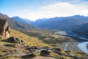 View over the Río De Las Vueltas, Patagonia Argentina