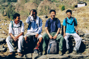 Four Nepalese Sherpas, Annapurnas