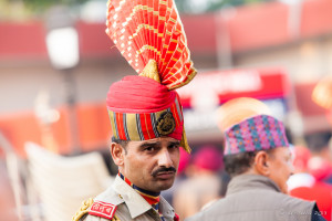 Portrait: Indian Border Security Force (BSF) officer, Attari-Wagah Border, Amritsar Punjab India