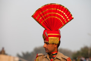 Portrait: Indian Border Security Force (BSF) officer, Attari-Wagah Border, Amritsar Punjab India