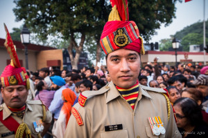 Portrait: Indian Border Security Force (BSF) officer, Attari-Wagah Border, Amritsar Punjab India