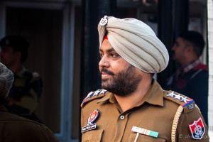 Portrait: Indian Border Security Force (BSF) officer, Attari-Wagah Border, Amritsar Punjab India