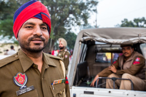 Portrait: Indian Border Security Force (BSF) officer, Attari-Wagah Border, Amritsar Punjab India