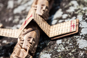 Wooden stick and calendar, Huta Siallagan Killing Stone, Samosir Island, North Sumatra