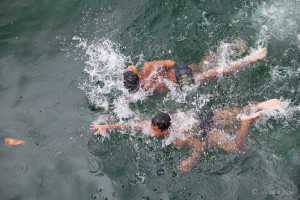 Batak boys swimming, Lake Toba, Samosir Island, North Sumatra