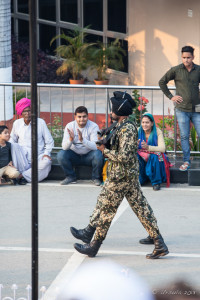 Two Sikh soldiers marching, Attari-Wagah Border, Amritsar Punjab India