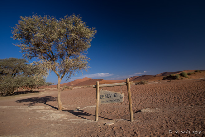 Entrance sign, Deadvlei, Namib-Naukluft Park, Namibia