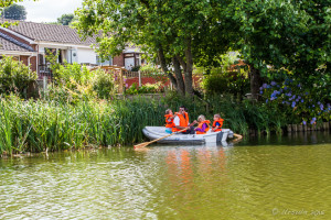 Boat on Tiverton Canal, Devon UK