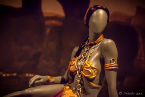 Mannequin in Princess Leia's slave costume, EMP Seattle.