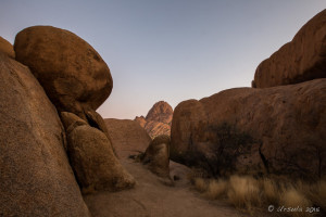 Spitzkoppe through the Rocks around the Bridge, Namibia