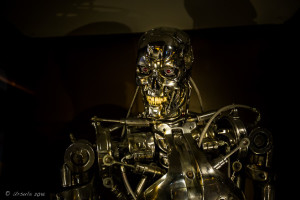 Terminator's T-800 Android, , Infinite Worlds of Science Fiction exhibit in the EMP, Seattle