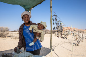 Damara Woman and baby, Spitzkoppe, Namibia