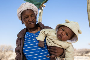 Damara Woman and baby, Spitzkoppe, Namibia