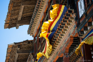 Roof detail, Wangduephodrang Dzongkhag Dzong, Central Bhutan.