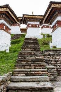Stairs up Dochu La Chorten, Bhutan