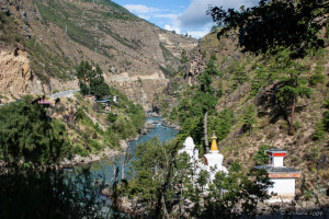 Stupas at the Chuzom, Bhutan