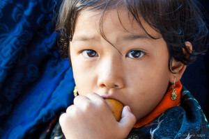 Young Bhutanese Girl, Wangduephodrang Dzongkhag Dzong, Central Bhutan.