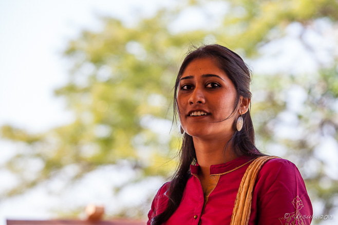 Portrait of a young Rajasthani woman, Pushkar, India