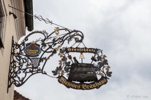 Hanging sign: Weißbierbrauerei Schneider , Kelheim