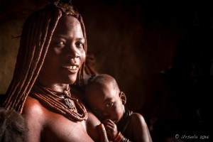 Himba Mother and Nursing Child