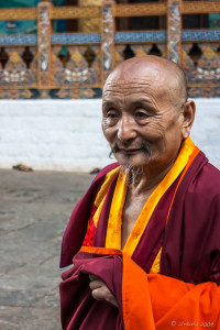 Venerable Monk, Punakha Dzong, Bhutan