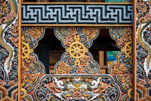 Screen Detail, Punakha Dzong, Bhutan