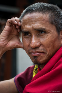 Venerable Monk, Punakha Dzong, Bhutan