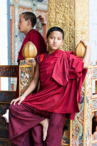 Young Monk, Punakha Dzong, Bhutan