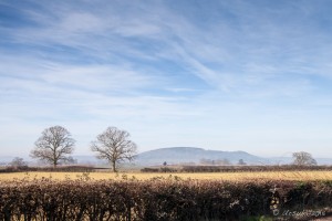 Winter view West over the hills from Burghill, UK