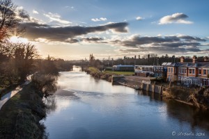 Winter afternoon on the River Wye, Hereford