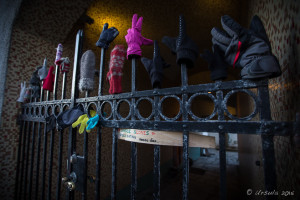 Single Gloves and mittens on a gate, Reykjavik