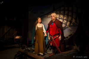 Mannequins display of Ingólfur Arnarson and Hallveig Fróðadóttir, Saga Museum, Reykjavík