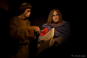 Mannequins display of Úlfljótur and his foster-brother Grímur Geitskór, Saga Museum, Reykjavík