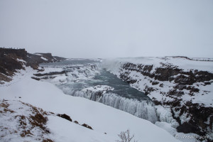 The landscape around Gullfoss waterfall, Iceland