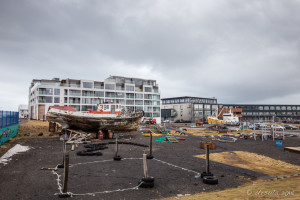 Boat on the Reykjavík dry-dock, Iceland