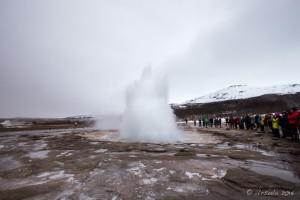 Strokkur Erupting, Geyser, Iceland