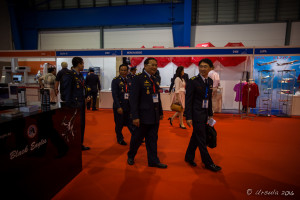 Men in military formal wear, Singapore Airshow 2016